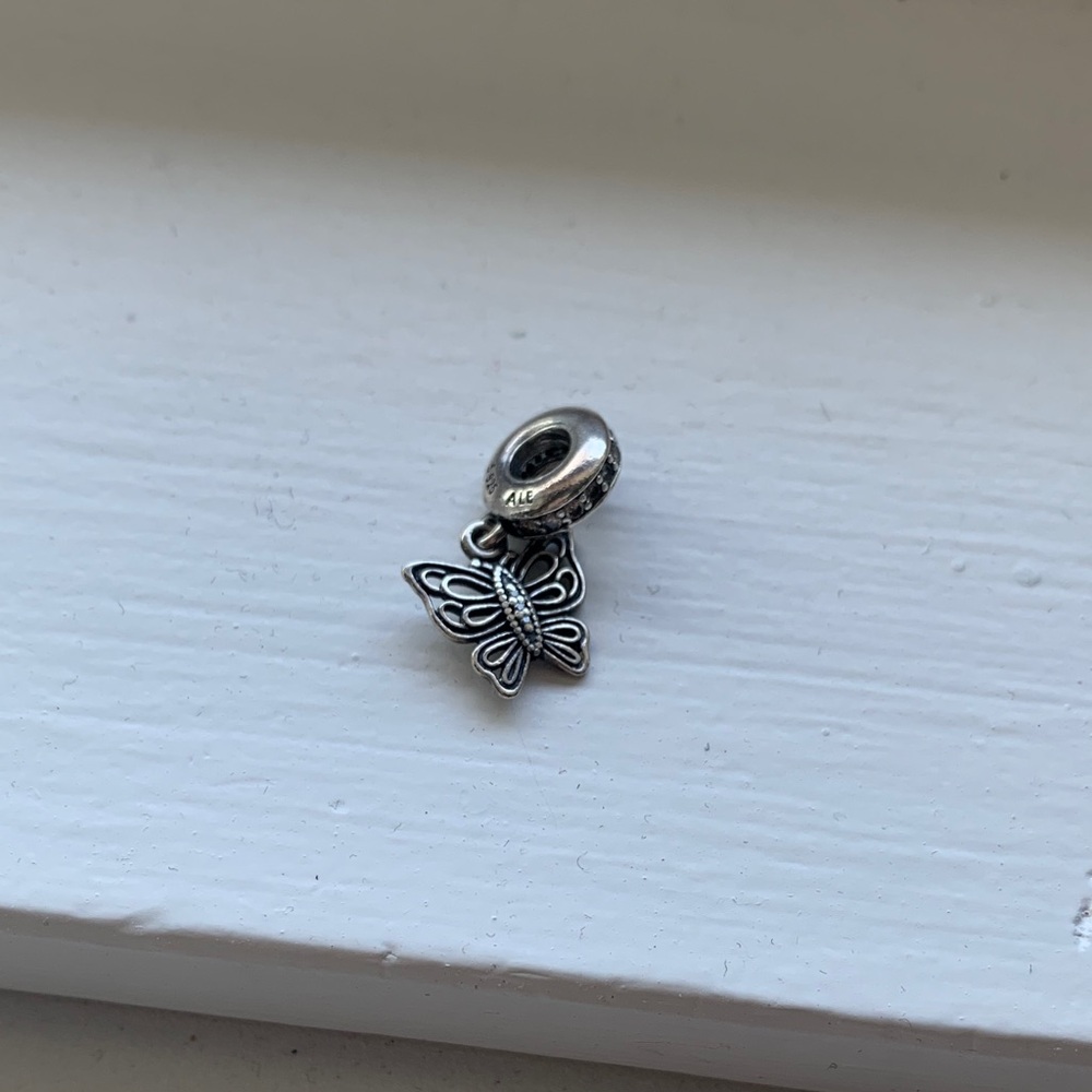 Pandora Silver Butterfly Dangle Charm - Silver